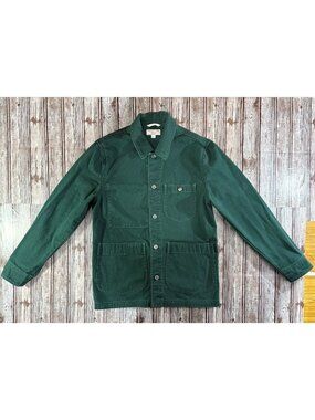 Wallace & Barnes Duck Canvas Utility Chore Jacket sz S color Green